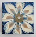 "Tideflower" 8x8" Original Acrylic Pour on Canvas