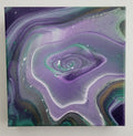 "Center of the Swirl" 8x8" Original Acrylic Pour on Canvas