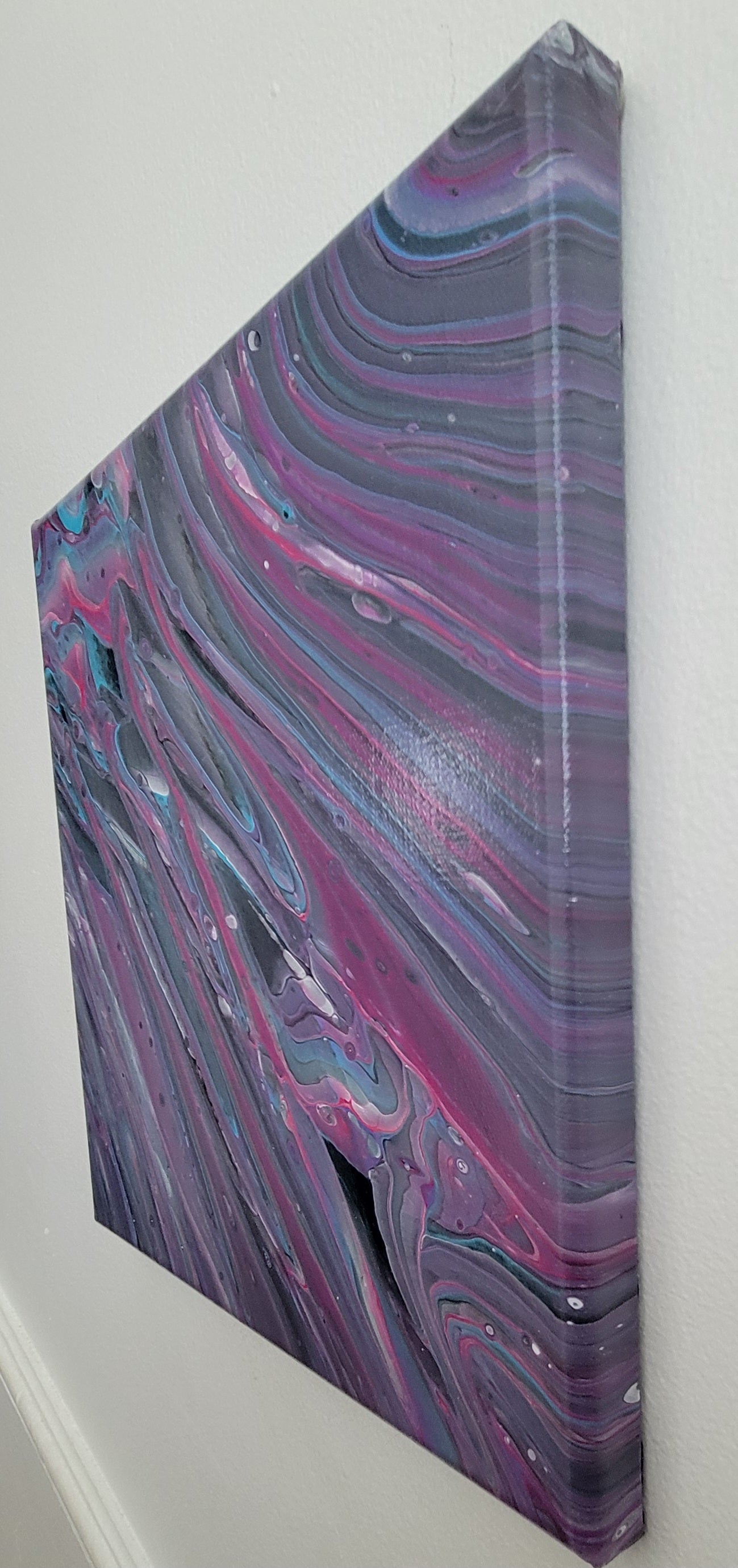 "Whispers In the Deep" 12x12" Original Acrylic Pour on Canvas