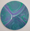 "Enchanted Flow" 12" Round Original Acrylic Pour on Canvas