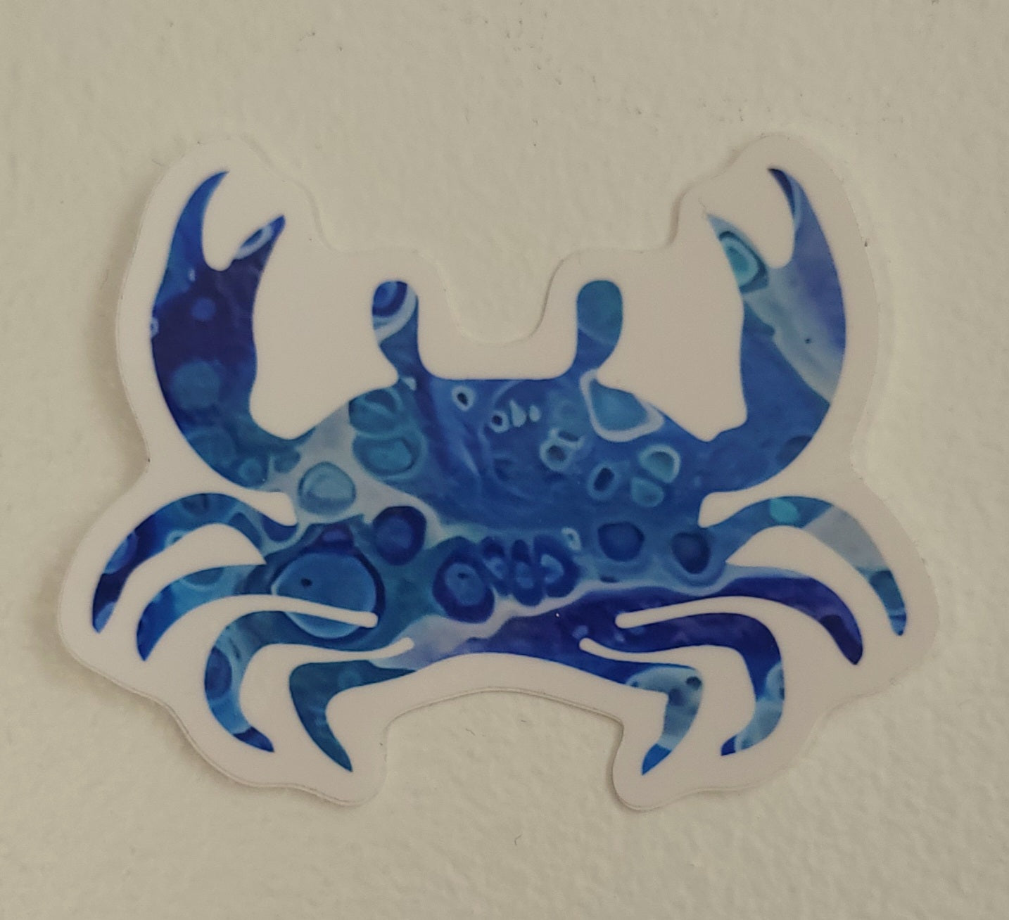 "Blue Tide Crab" 3" waterproof vinyl sticker