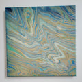 "Tides of Calm" 14x14" Original Acrylic Pour on Canvas