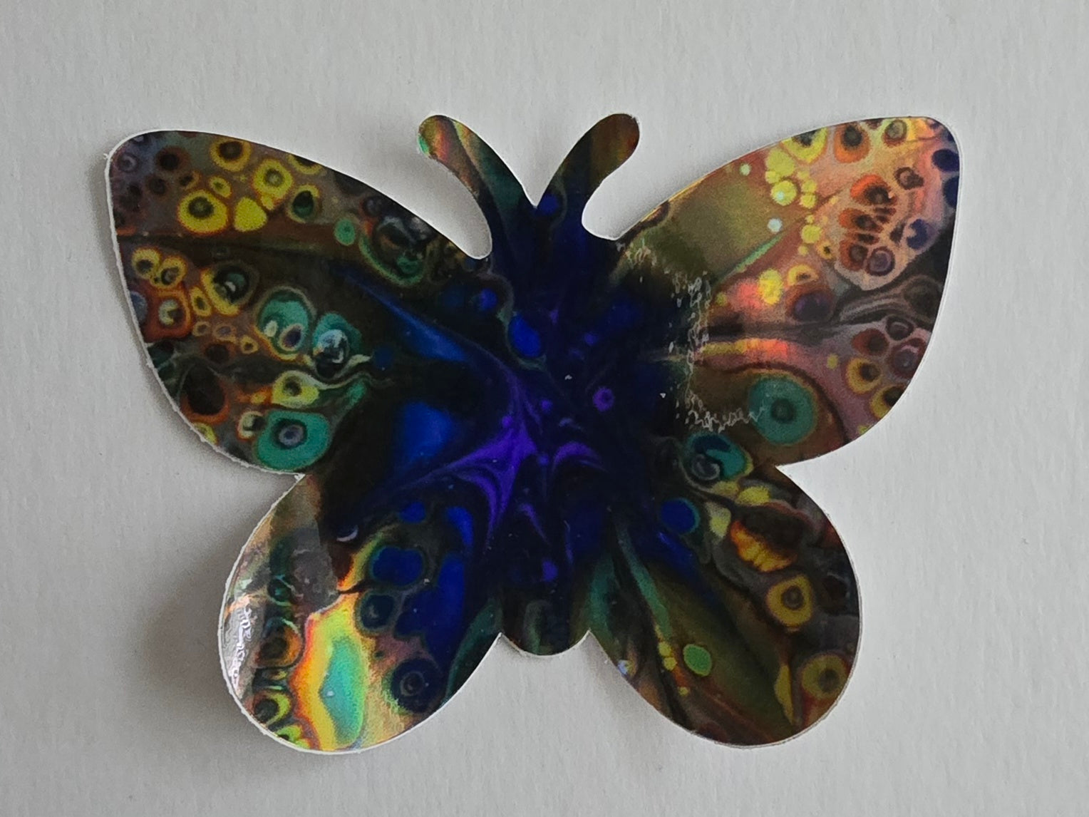 "Chromatic Flutter" 3" Holographic waterproof Vinyl Sticker
