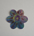 "Holographic Bloom" Flower glitter 3" waterproof vinyl stickers
