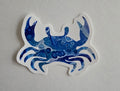 "Blue Tide Crab" 3" waterproof vinyl sticker