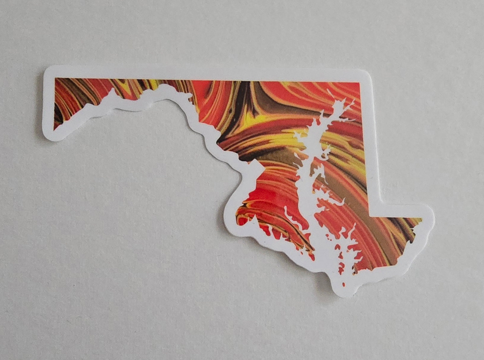 3" Maryland Shape Waterproof Vinyl Sticker