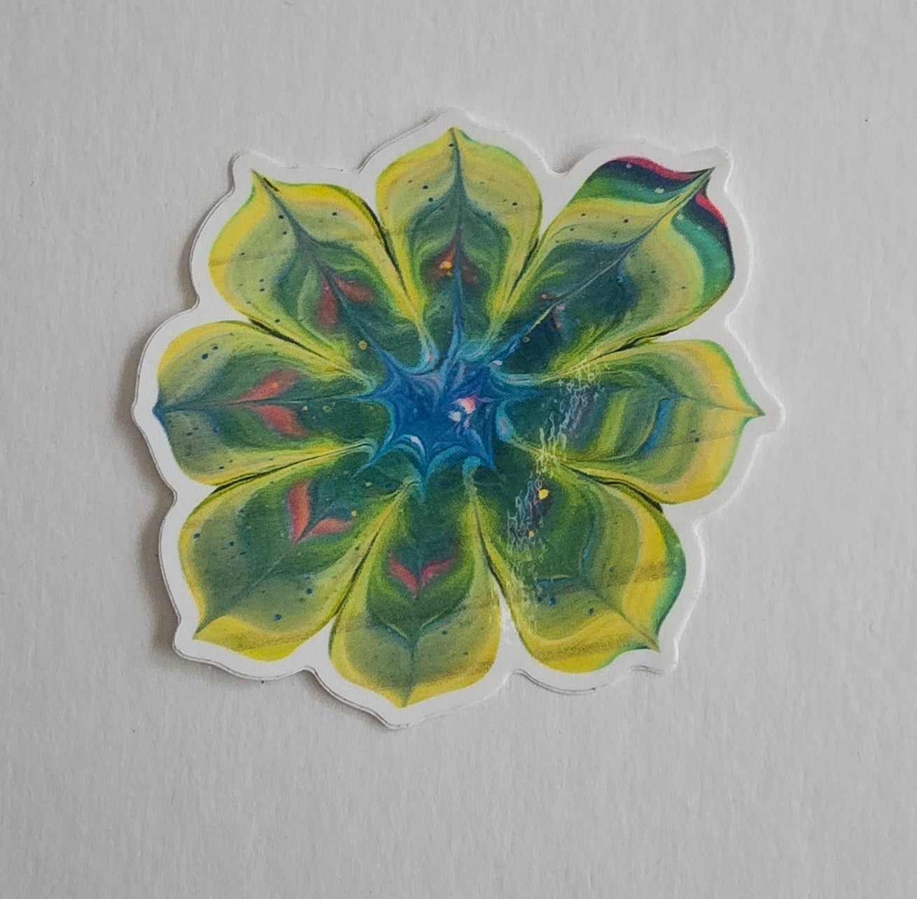 "Radiant Petal Burst" 3" waterproof vinyl sticker